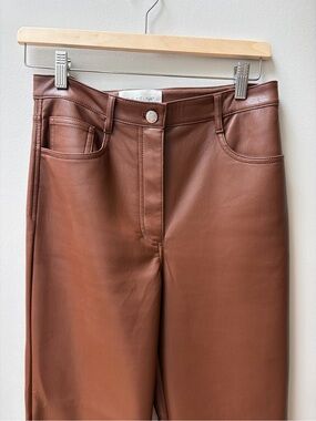 Wilfred NWOT Brown Faux Leather Straight-Leg Jeans